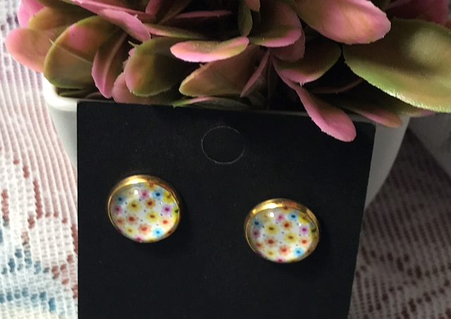 Mixed Stone Stud Earrings - STU69