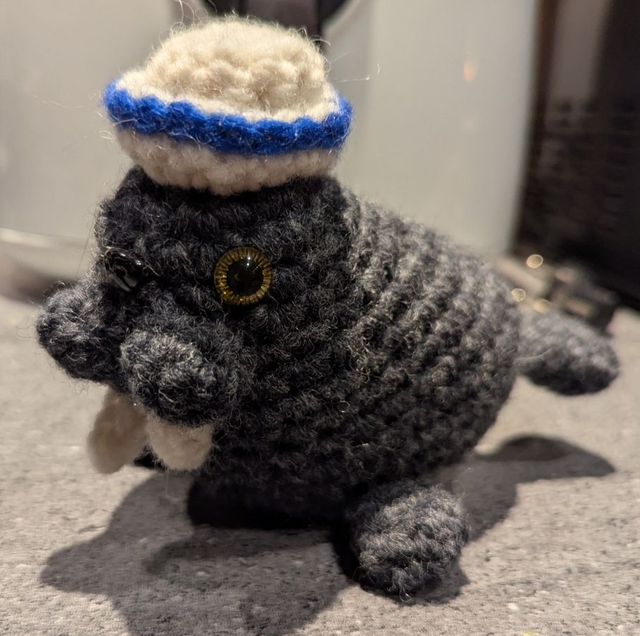 Wally the walrus with sailor hat