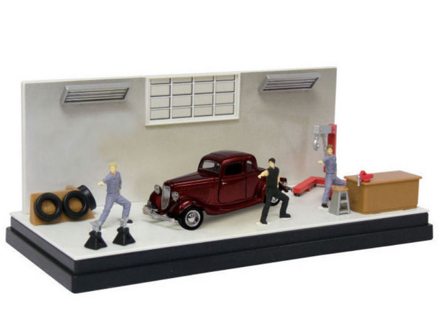 Speelgoed auto - Dream car diorama met 1932 Ford coupe