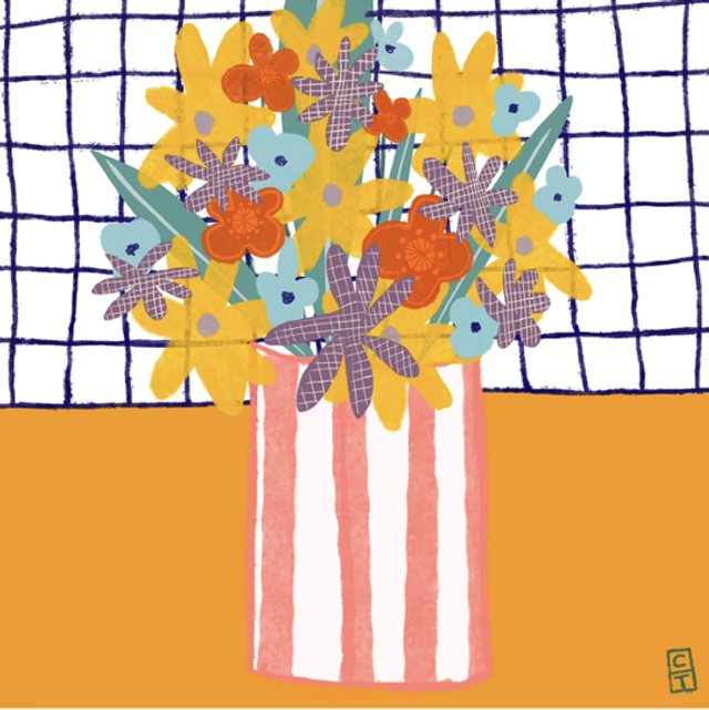 Pink and white stripes Tirage Fine Art