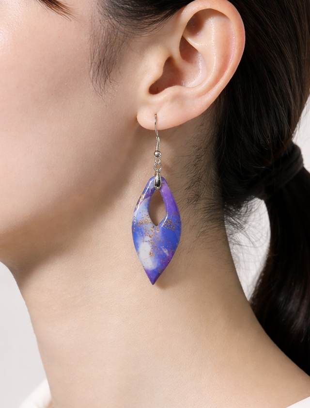 Parure boucles d'oreilles et pendentif "Nébuleuse"