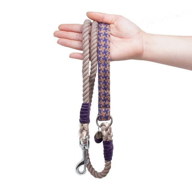 Stocky &amp; Dee Houndstooth Kensington Rope Lead