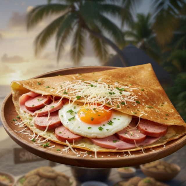 Crêpe C3 : Oeuf, Saucisse de Volaille, Fromage