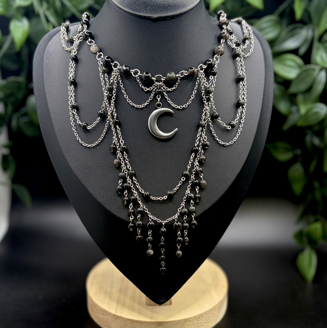 Hécate - obsidienne argentée