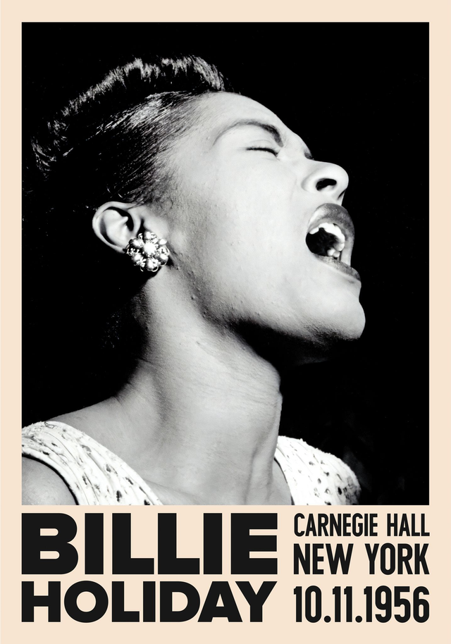 Billie Holiday Jazz Poster