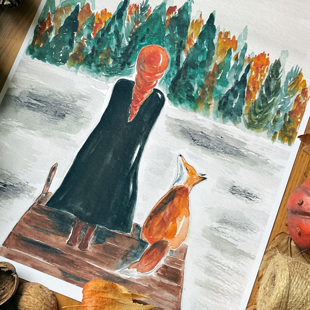 Amitié sur le ponton - carte postale