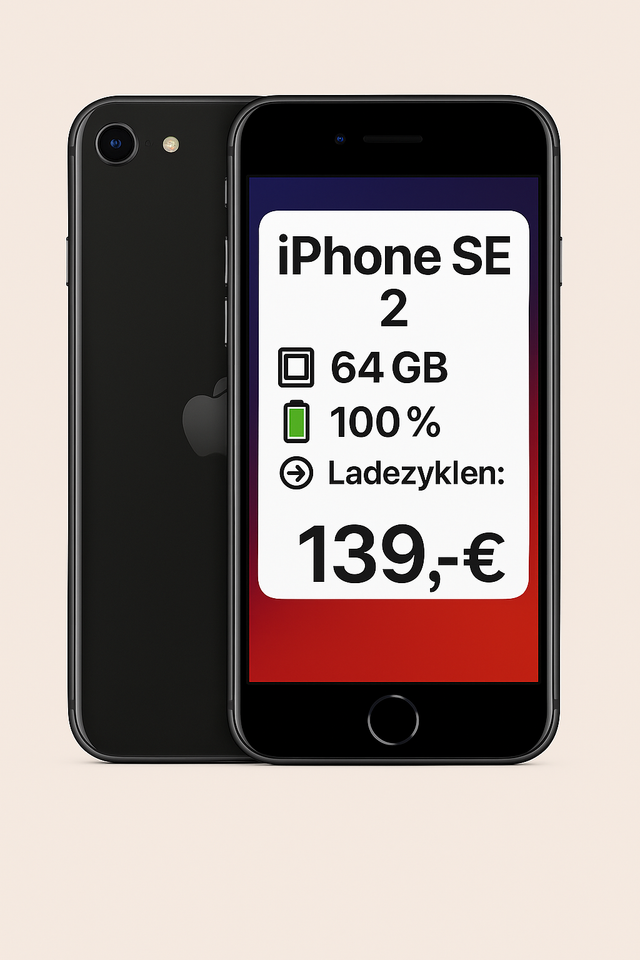 Apple iPhone SE 2 – 64GB oder 128GB – Schwarz