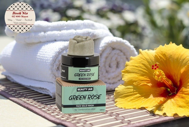 Beauty Jar " Savon solide visage Rose verte "