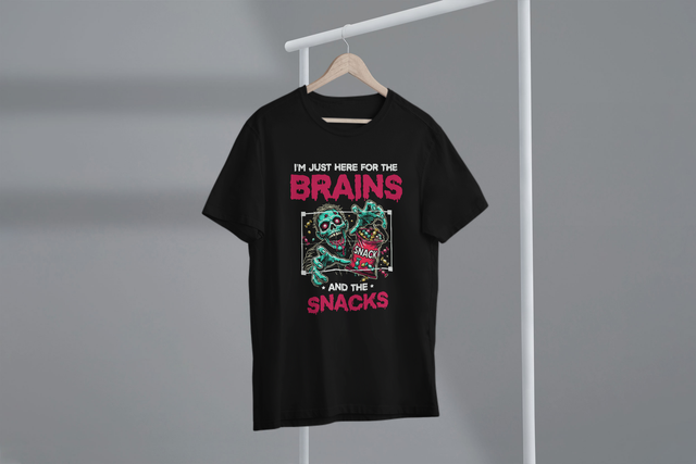 I’m Just Here For The Brains And The Snacks, Zombie Treats. Ich bin nur wegen des Gehirns und der Snacks und Zombie-Leckereien hier