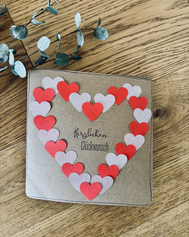 HERZ-lichen Glückwunsch