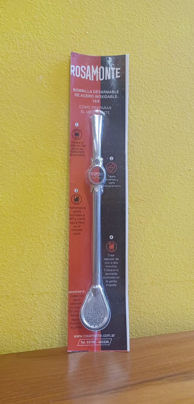 Bombilla Rosamonte Inox 19 cm