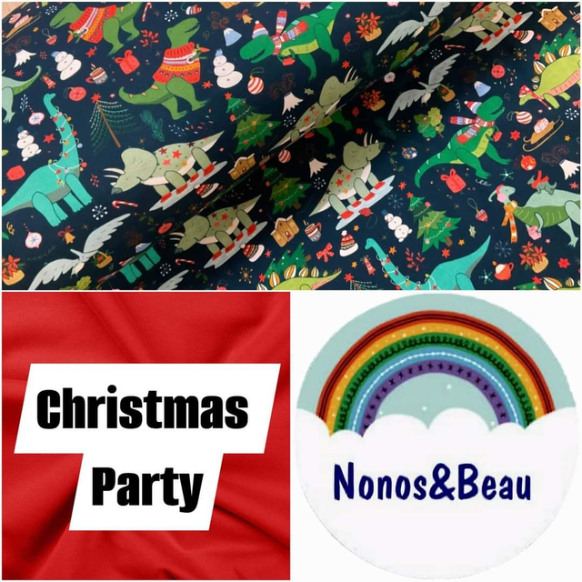 Christmas Dinosaur Party Romper