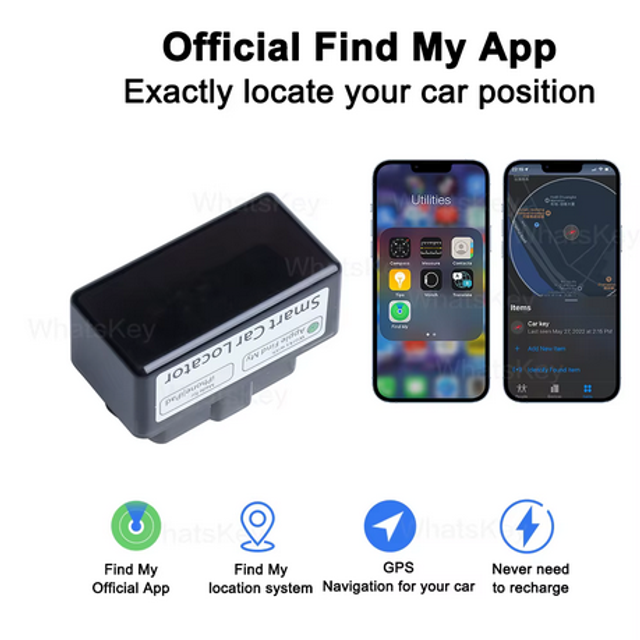 Localizador GPS de autos compatible con iPhone FindMy
