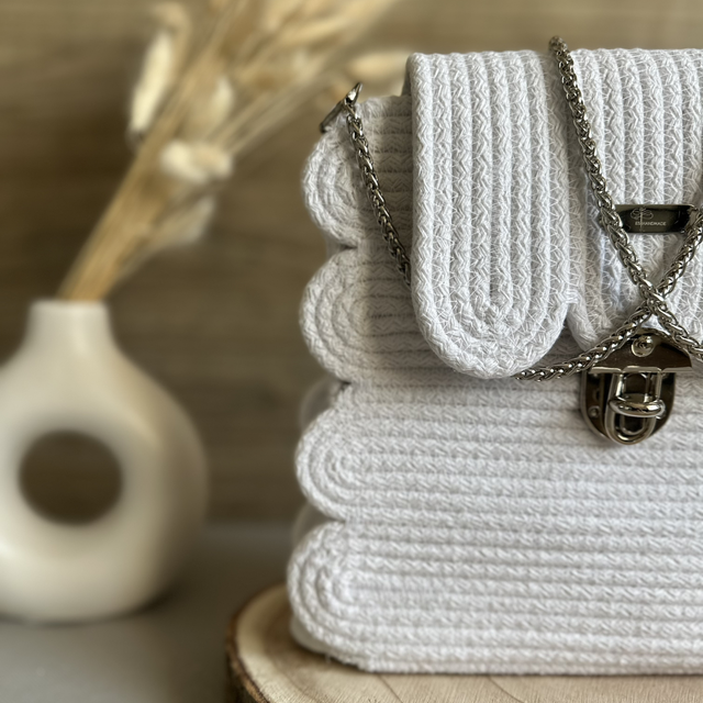 Sac bandoulière Névia blanche