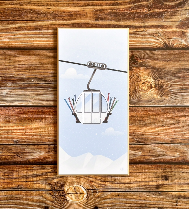 Tableau Télécabine blanche 🆕