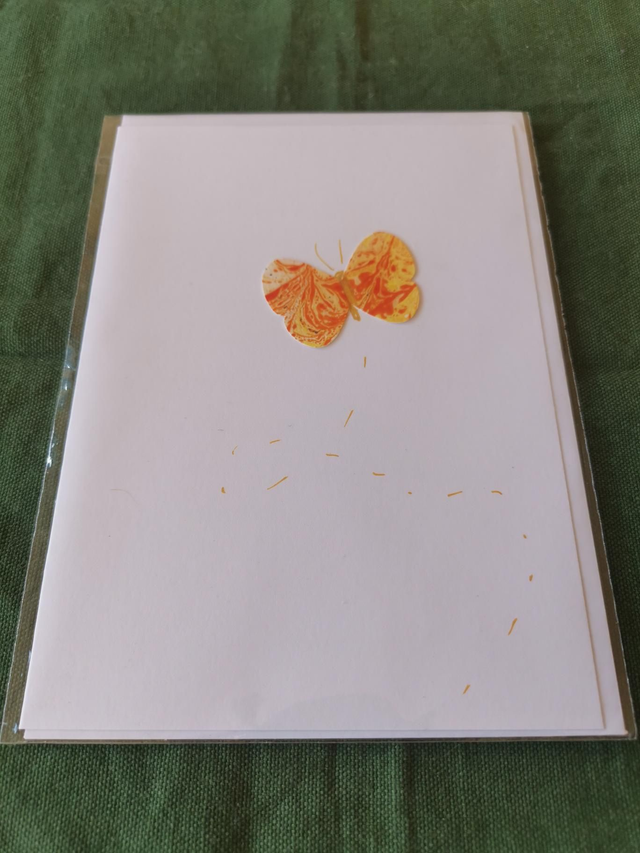 Orange butterfly card