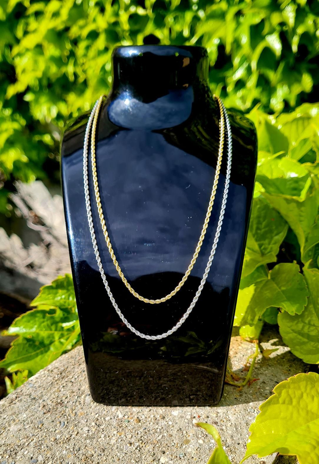 Collier "Samira" en acier inoxydable or ou argent 