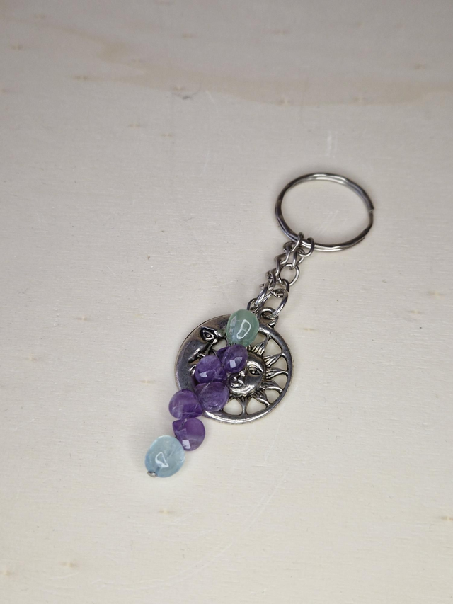 Porte-clés. Aigue-Marine, Améthyste / 013