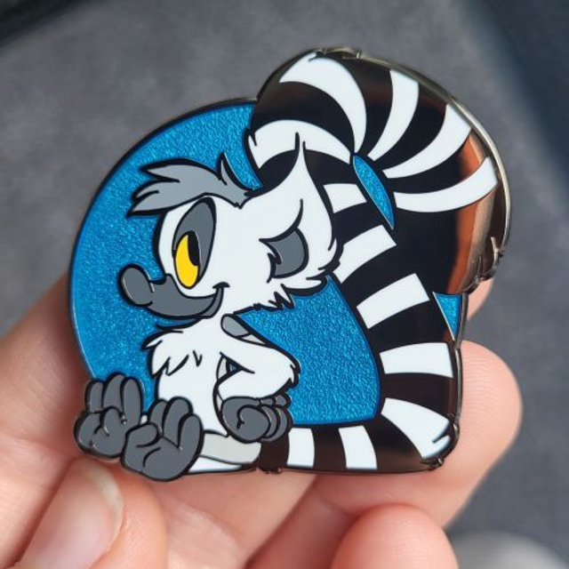 Kiki translucent blue pin
