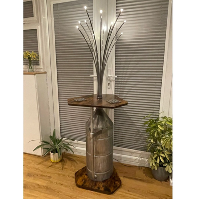 Race Fuel Can Lamp Table