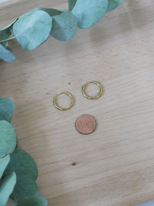 Créoles dorées mini 15mm