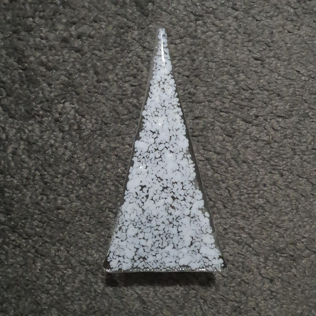 Large White snow design Xmas tree tealight holder