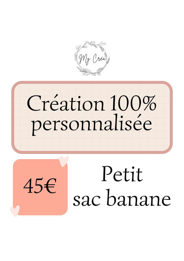 Petit sac banane personnalisé 