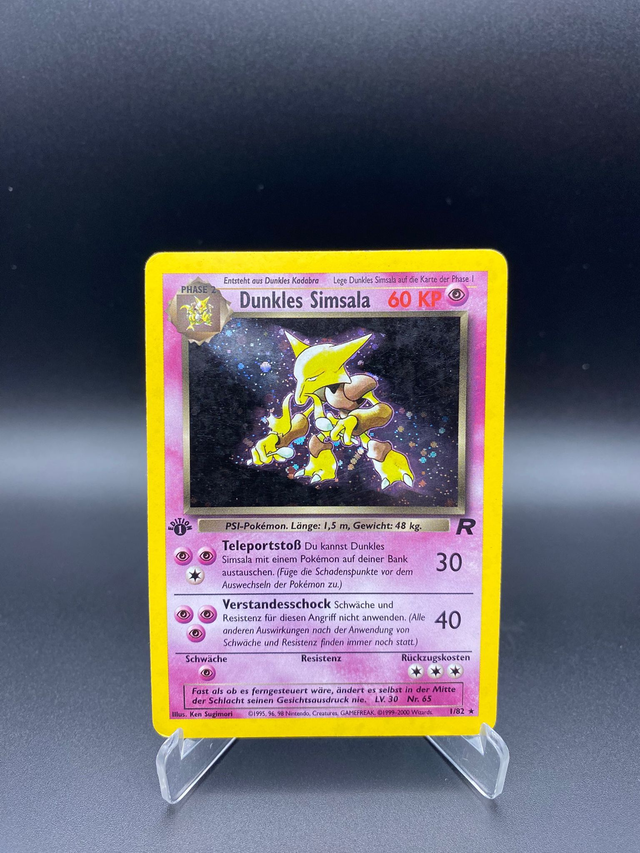 Dunkles Simsala (1/82) Team Rocket - Excellent - DE - Holo Rare - 1st Edition