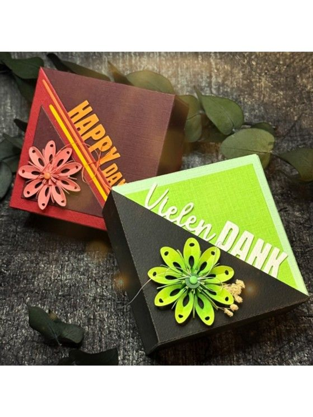 Stanze Quadratische Box mit Dreieckshülle/ Groß (435) Hersteller: Farbton-Design GmbH