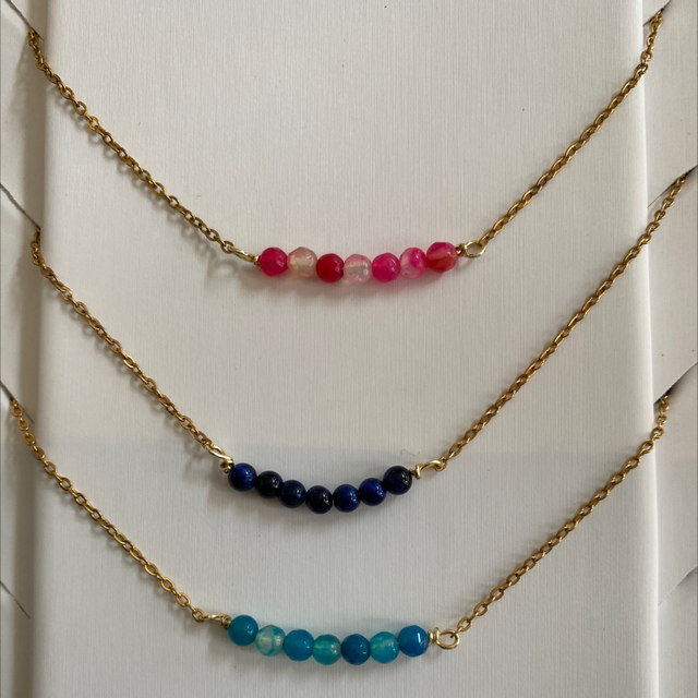 Agate necklace (colorful)