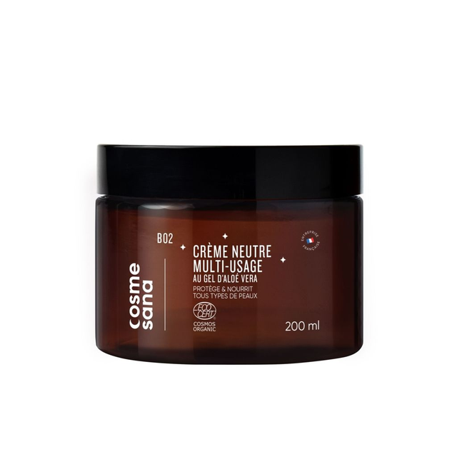 Crème neutre au gel d&#039;Aloe vera Bio 200ml