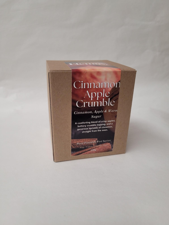 Cinnamon Apple Crumble Refillable Glass Jar Soy Wax Candle - ES-016