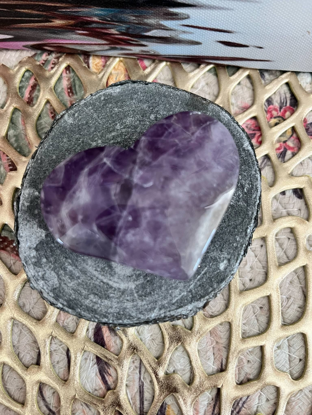 Coeur Poli Améthyste