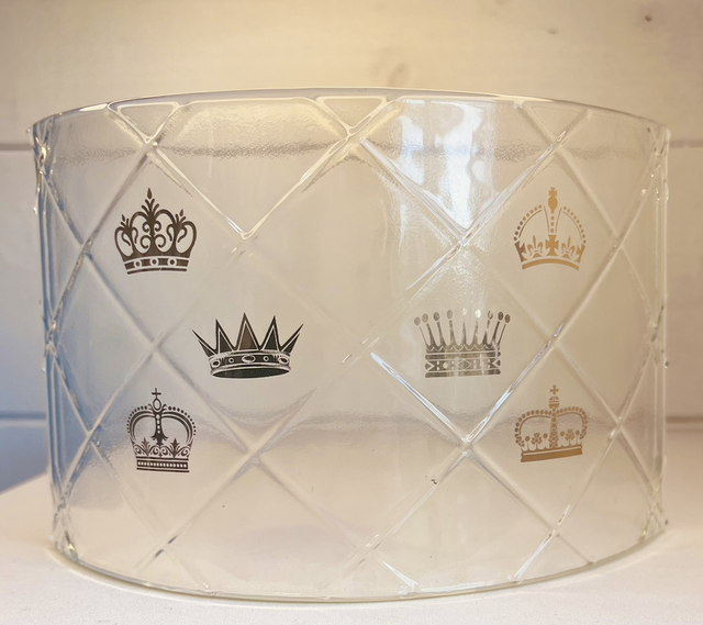 Fused Glass 23ct Gold Crowns Curve