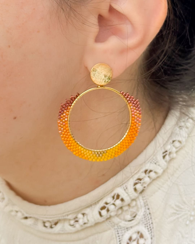 Braises - Boucles d'oreilles tissées main