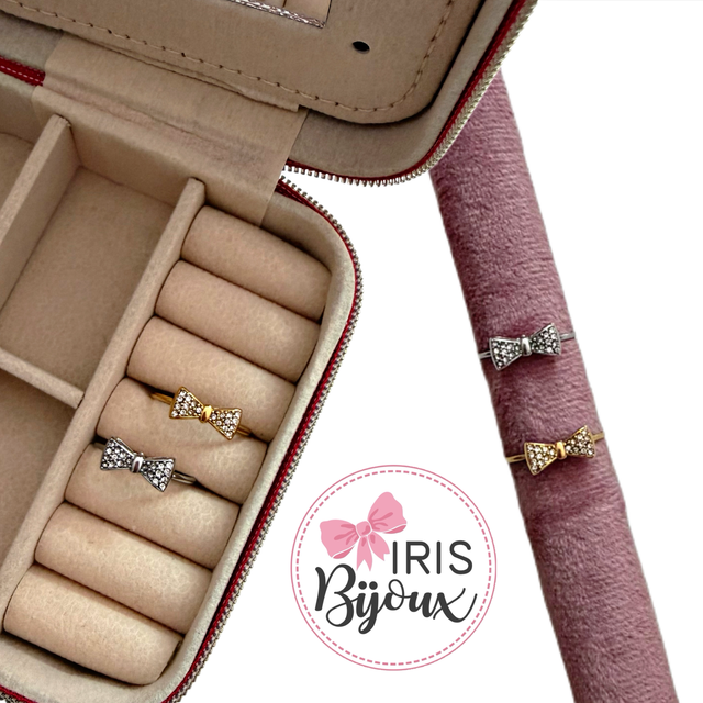 Anello fiocchetto pavè