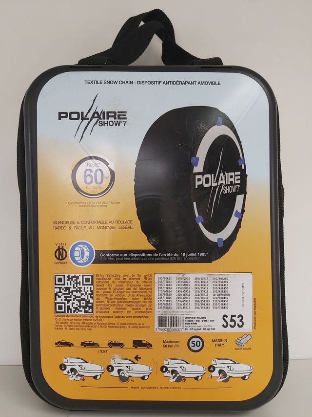 JEU DE 2 ENVELOPPES ANTIDERAPANTES CHAUSSETTES POLAIRE SHOW 7’ 53