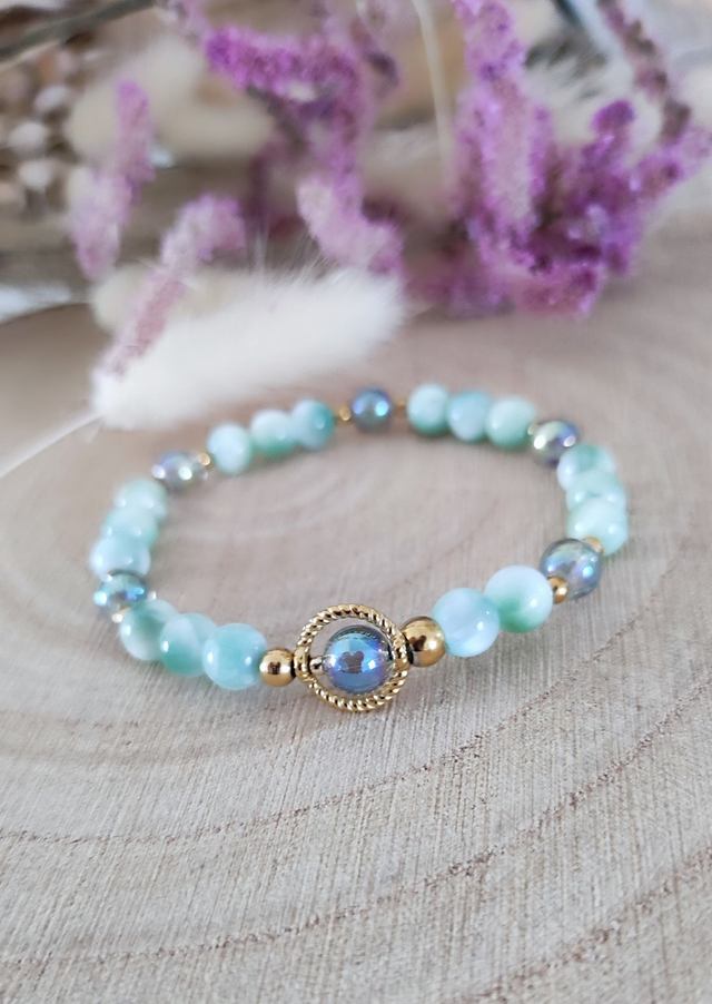Bracelet "Énergie Féminine" Garniérite