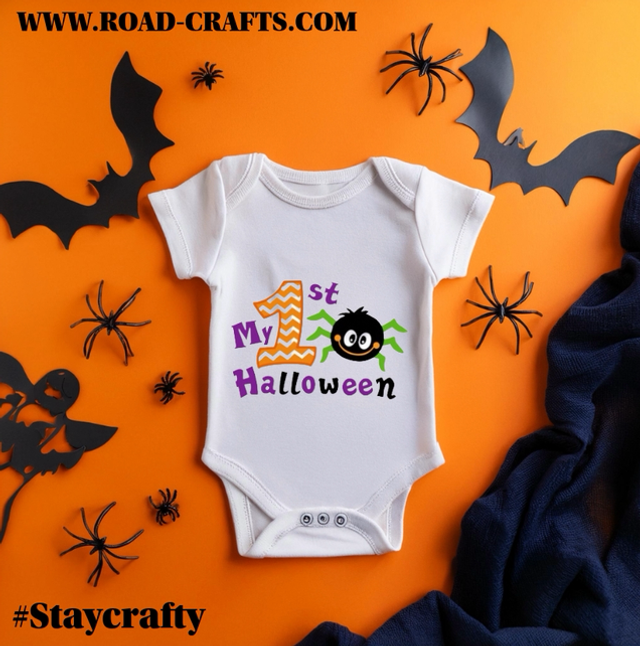 My first Halloween baby grow spider (HB2)