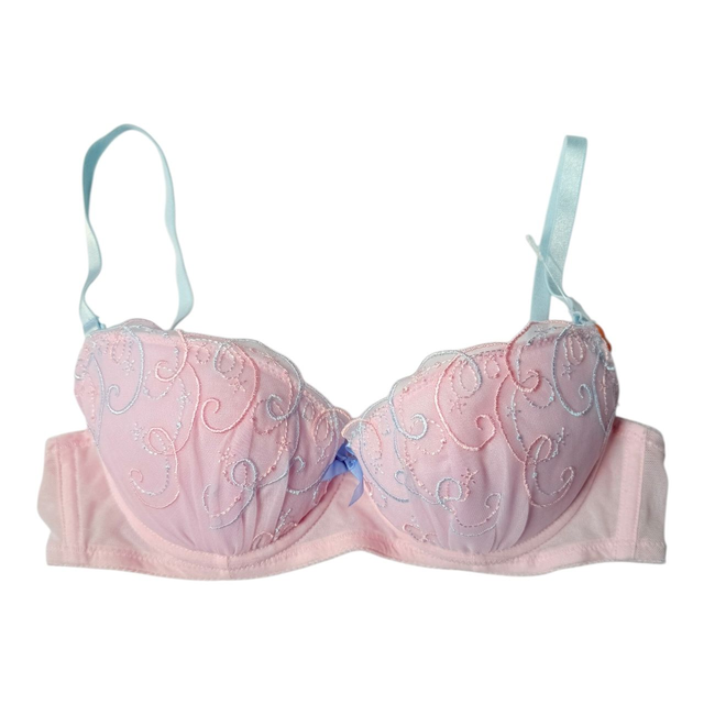 Pink multicolour swirls Japanese Bra UK 32B 