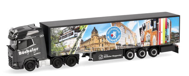 DAF XG+ 6x2 Gardinenplanen-Sattelzug Bücheler Wuppertal Herpa 1:87