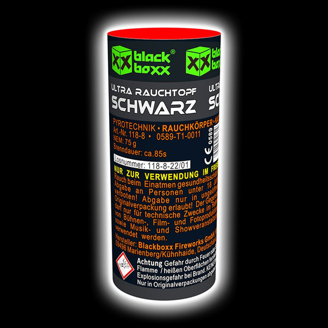 Ultra Rauchtopf, Schwarz / KAT T1