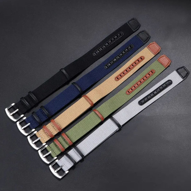 Cinturini casual nato pelle/nylon