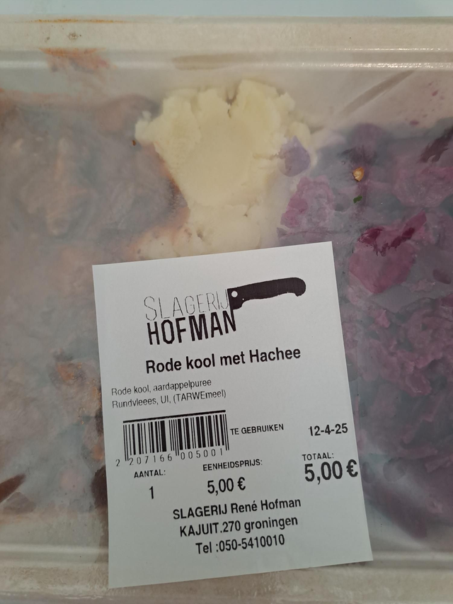Rodekool met hachee
