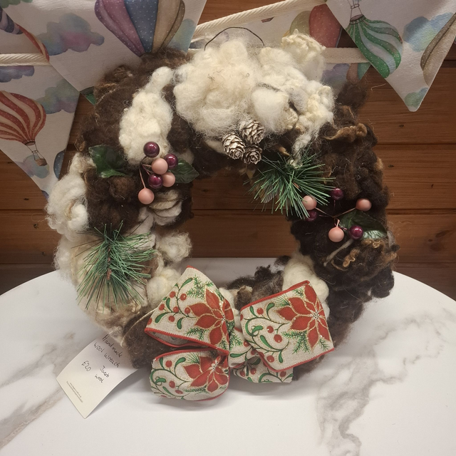 Felted Wool Christmas Wreath
