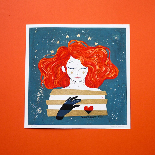 CONSTELLATION // tirage d'art limité, doré ✨ 21 x 21