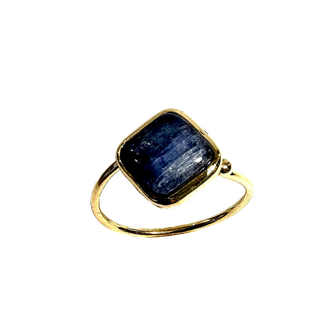 Anello con carrè di Cianite