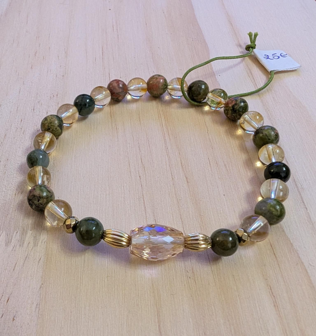Mix citrine  unakite et jade nephrite
