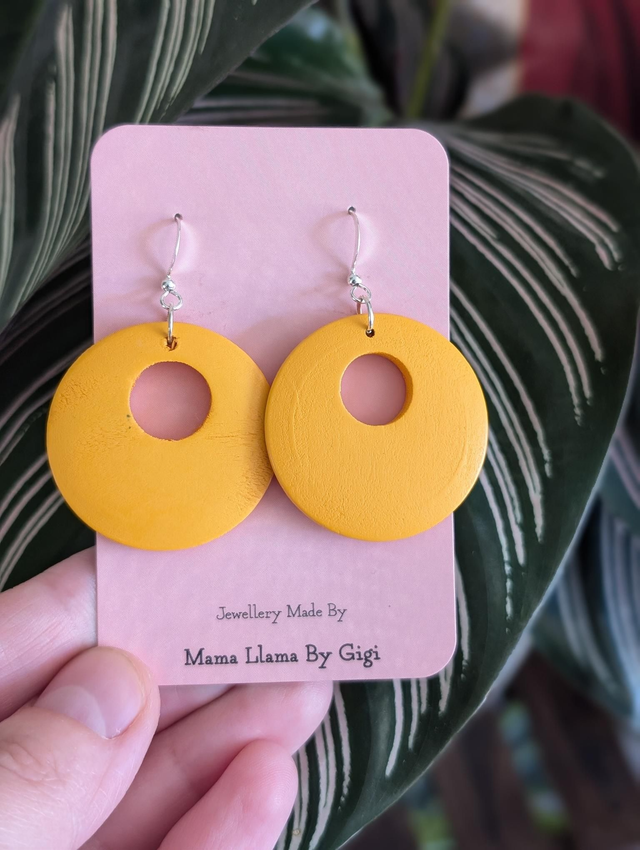 Yellow or Red Hoop Earrings