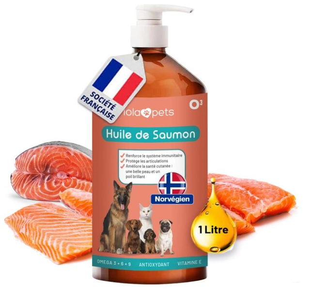 Huile de saumon de Norvège 100% Naturelle - 1L